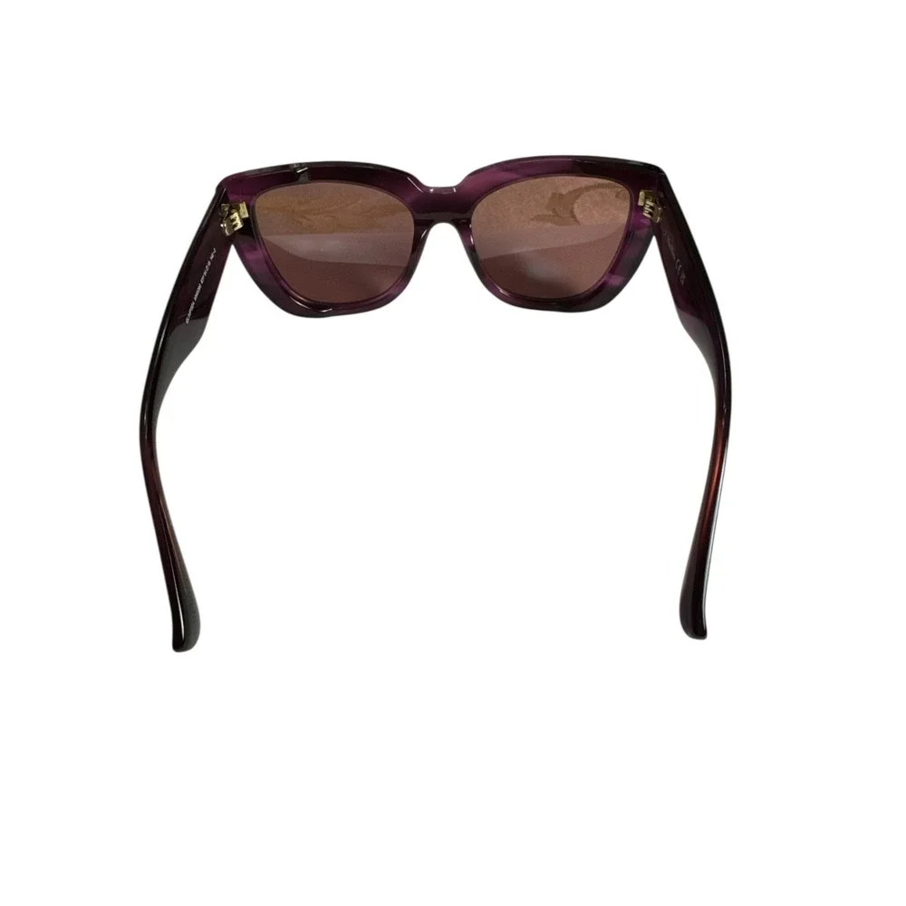 Max Mara Glimpse4 MM0090 Stylish Cat-Eye Sunglasses Violet Striped Pink‎ New